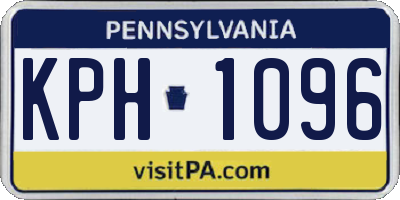 PA license plate KPH1096