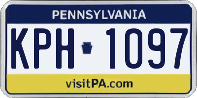 PA license plate KPH1097