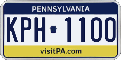 PA license plate KPH1100