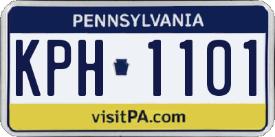 PA license plate KPH1101