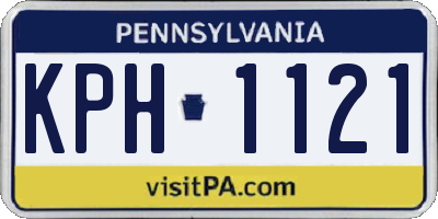PA license plate KPH1121