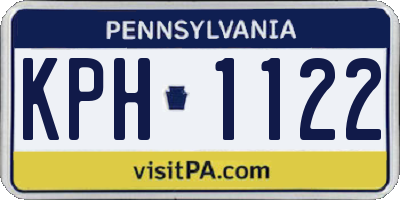 PA license plate KPH1122