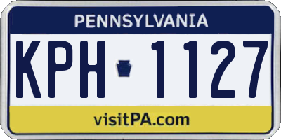 PA license plate KPH1127