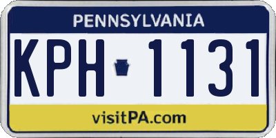 PA license plate KPH1131