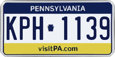 PA license plate KPH1139