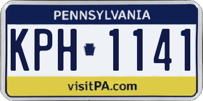 PA license plate KPH1141