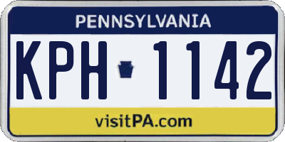 PA license plate KPH1142