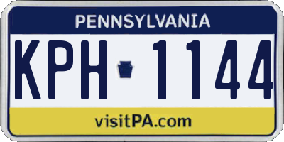 PA license plate KPH1144