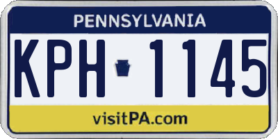 PA license plate KPH1145