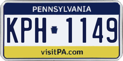 PA license plate KPH1149