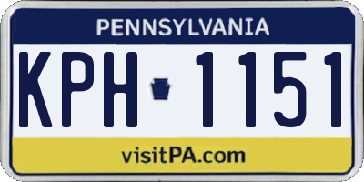 PA license plate KPH1151
