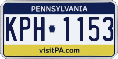 PA license plate KPH1153
