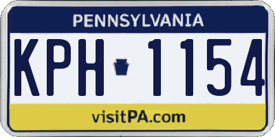PA license plate KPH1154