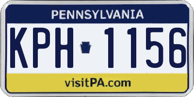 PA license plate KPH1156