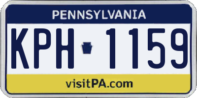 PA license plate KPH1159