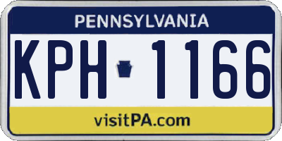 PA license plate KPH1166