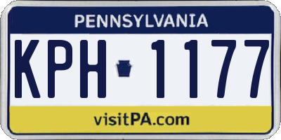 PA license plate KPH1177