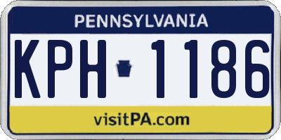PA license plate KPH1186