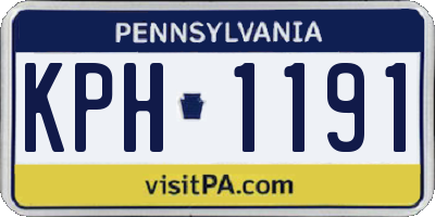 PA license plate KPH1191