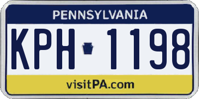 PA license plate KPH1198