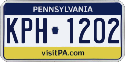 PA license plate KPH1202