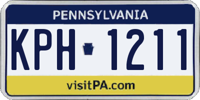 PA license plate KPH1211