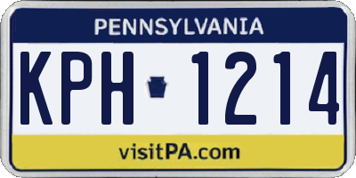 PA license plate KPH1214