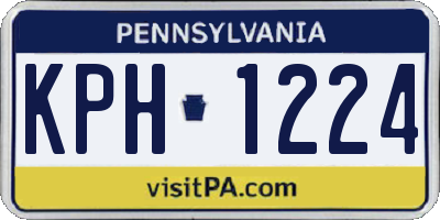 PA license plate KPH1224