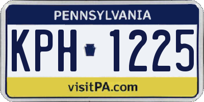 PA license plate KPH1225