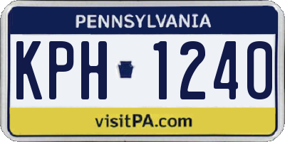 PA license plate KPH1240