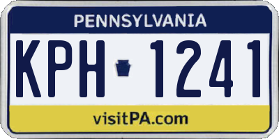 PA license plate KPH1241