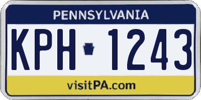 PA license plate KPH1243
