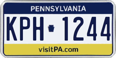 PA license plate KPH1244