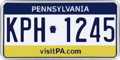 PA license plate KPH1245