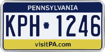 PA license plate KPH1246