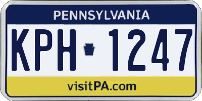 PA license plate KPH1247