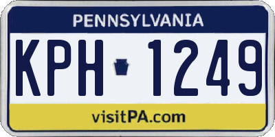 PA license plate KPH1249