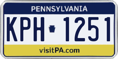 PA license plate KPH1251