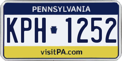PA license plate KPH1252