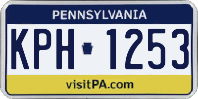 PA license plate KPH1253