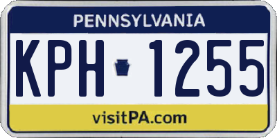 PA license plate KPH1255