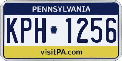 PA license plate KPH1256