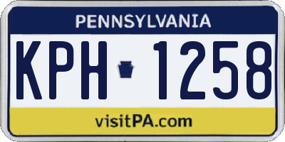PA license plate KPH1258