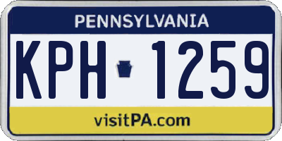 PA license plate KPH1259