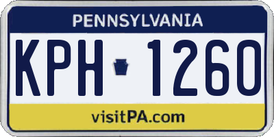 PA license plate KPH1260