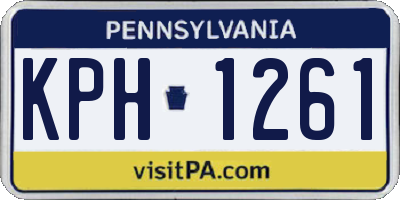 PA license plate KPH1261