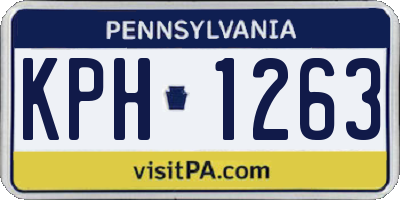 PA license plate KPH1263