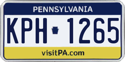 PA license plate KPH1265