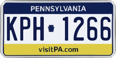 PA license plate KPH1266