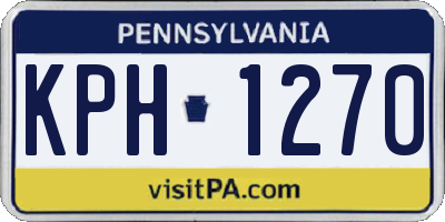 PA license plate KPH1270